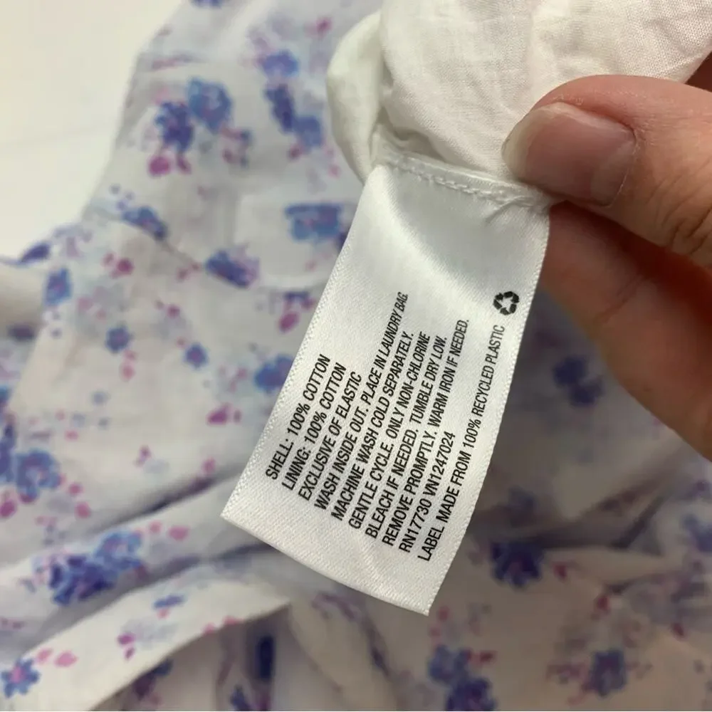 Love Shack fancy women's small white floral maxi dress tiered target purple doen - Picture 13 of 13